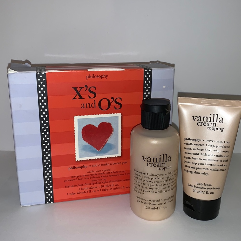 X’s & O’s Vanilla Cream Topping Bath Set